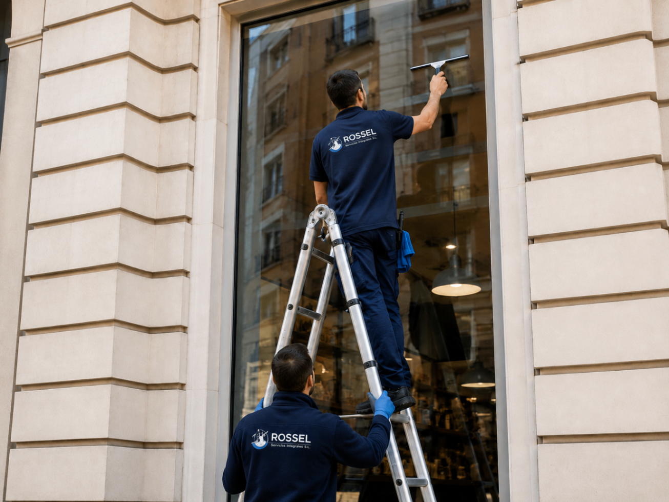 Limpieza de cristales, rótulos y ventanas